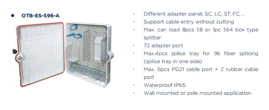 72 Core Fiber Optic Splice Closure for FTTH CATV Telecommunication Networks Junction Box