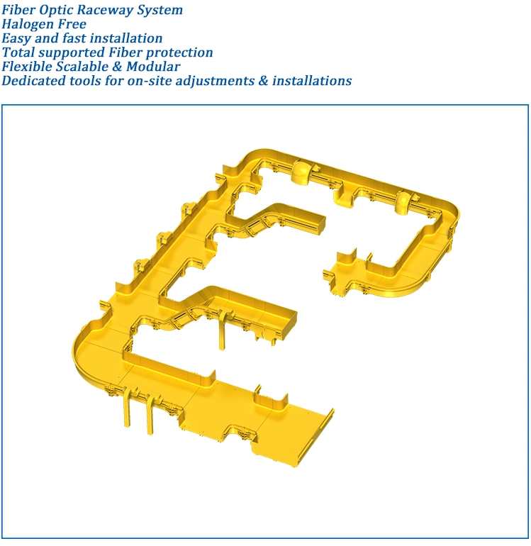 Supporting System Rust Basket Management Duct PVC ABS Indoor Yellow Cable Tray Optical Raceway