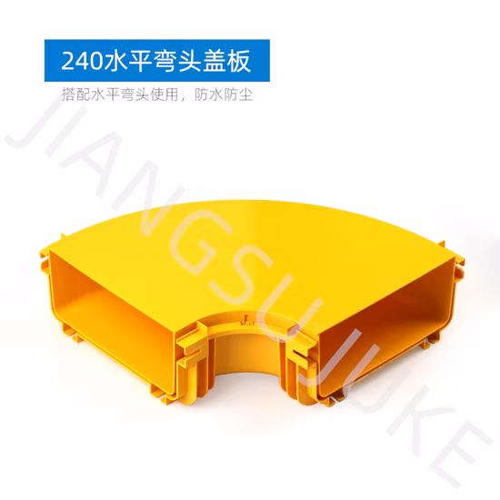 240 x 100 mm gelbes PVC-Faser-Laufkanal-Horizontalkreuz